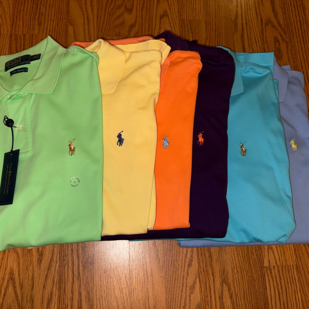 Polo. Ralph Lauren. Classic Fit soft cotton polo shirts. Size Large.